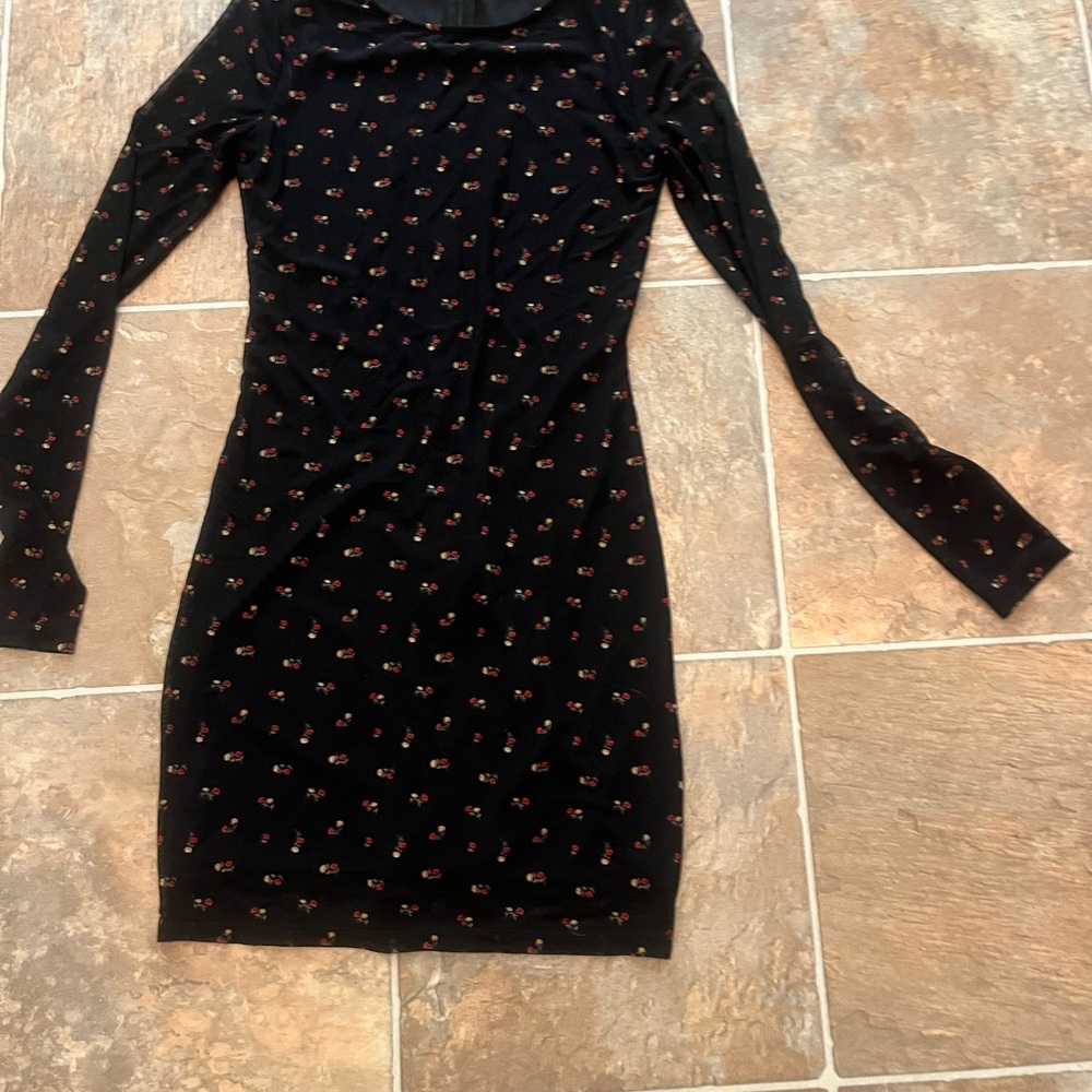 Floral Black Dress